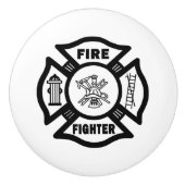 brandweerman keramische knop (Voorkant)