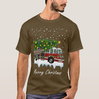 Brandweerman kerstboom op vliegervuur 1 t-shirt