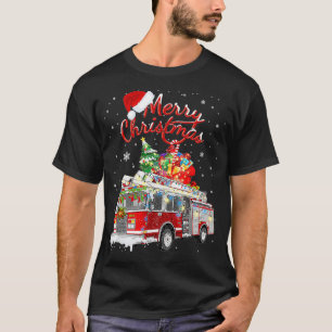 Brandweerman Kerstboom Vrachtwagen Brandweerman Xm T-shirt