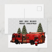 Brandweerman Kerstmis Briefkaart (Voorkant / Achterkant)