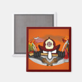 Brandweerman Kilroy magneet 3 (Voorkant / Achterkant)