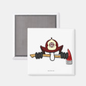 Brandweerman Kilroy Magnet 2 (Voorkant / Achterkant)