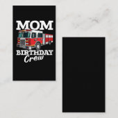 Brandweerman Kinder brandweer Mam Birthday Crew Visitekaartje (Voorkant / Achterkant)