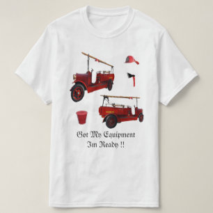 Brandweerman klaar om te gaan, t-shirt