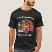 Brandweerman klaar voor actie bij zonsopgang t-shirt (Voorkant)