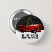 Brandweerman Kous Stuffers Ronde Button 5,7 Cm (Voorkant /achterkant)