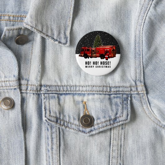 Brandweerman Kous Stuffers Ronde Button 5,7 Cm (In situ)