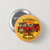 Brandweerman kreeg brandweerspeld ronde button 5,7 cm (Voorkant /achterkant)