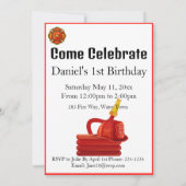 Brandweerman laat de alarmbel rinkelen kaart (Achterkant)