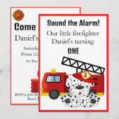 Brandweerman laat de alarmbel rinkelen kaart (Voorkant / Achterkant)