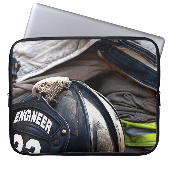 Brandweerman Laptop Sleeve (Voorkant)