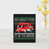 Brandweerman Lelijke Kerstmis - Brandweerwagen Kaart (Gele Bloem)