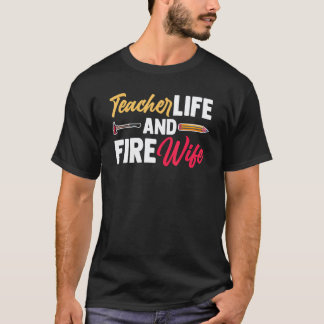 Brandweerman Leraar Trots Brandweervrouw Brandweer T-shirt