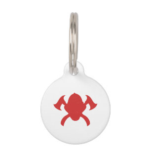 brandweerman logo rood silhouet huisdierpenning