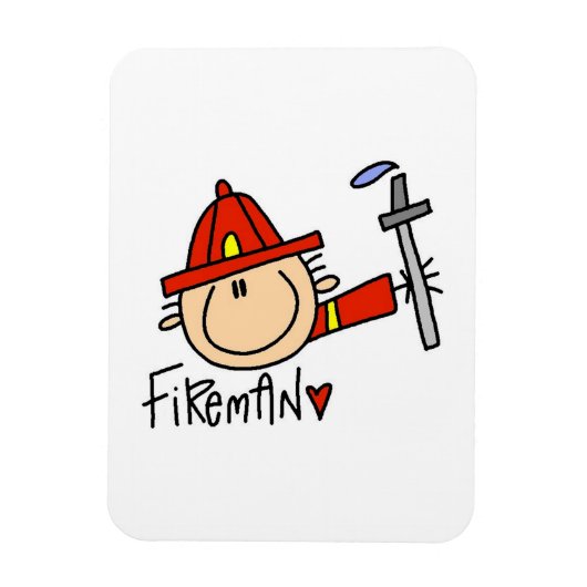 Brandweerman Magneet (Verticaal)