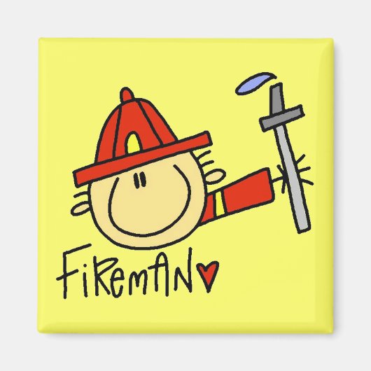 Brandweerman Magneet (Voorkant)