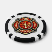 Brandweerman Maltese Cross Poker Chips (Enkel)