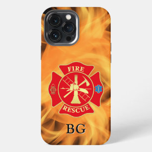 Brandweerman Maltese Kruis Brandweer Redding Vlam iPhone 13 Pro Max Hoesje