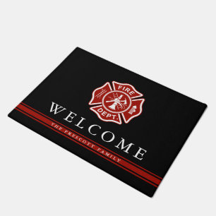 brandweerman Maltese kruis Familienaam Welkom Deurmat