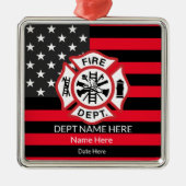 brandweerman Maltese kruis, vuurman Metalen Ornament (Voorkant)