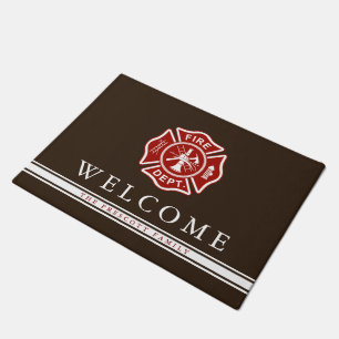 brandweerman Maltese kruis Welkom koffie Deurmat