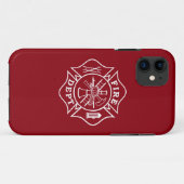 Brandweerman Maltese kwestie over telefoon Case-Mate iPhone Case (Achterkant (horizontaal))
