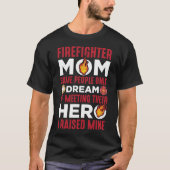 Brandweerman Mam Firemen Son Moederdag Proud Mam T-shirt (Voorkant)