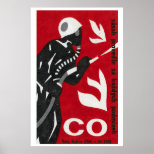 Brandweerman - Matchbox Print - Esthetische wandde