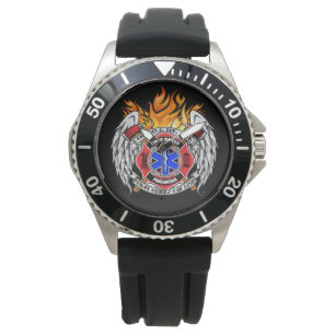 Brandweerman/Medic Combinatie Embleem Horloge
