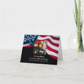 Brandweerman Memorial Patriotic USA Flag begrafeni Bedankkaart (Voorkant)