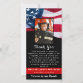 Brandweerman Memorial vlag Patriottische begrafeni Bedankkaart (Voorkant)