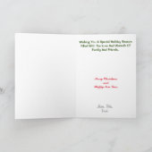 Brandweerman met bijl silhouet kerst Kaart (Binnen)