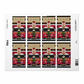 Brandweerman met Brandmotor Sticker (Full Sheet)