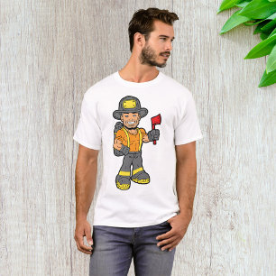 Brandweerman met een bijl t-shirt