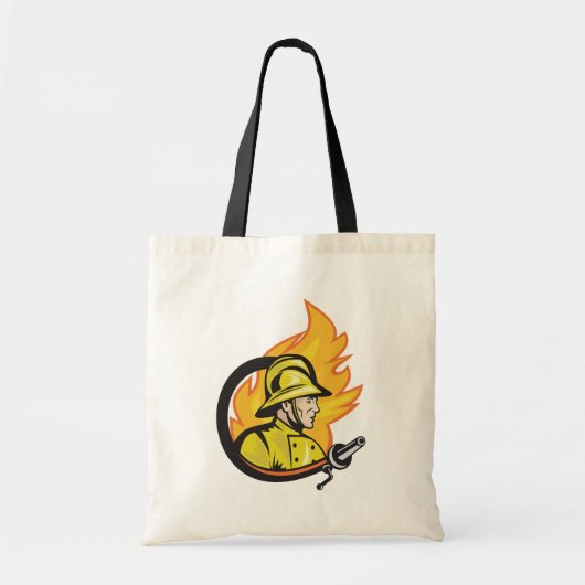 Brandweerman met een Canvas tas (Voorkant)