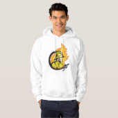 Brandweerman met een Mannen hodie Hoodie (Voorkant volledig)