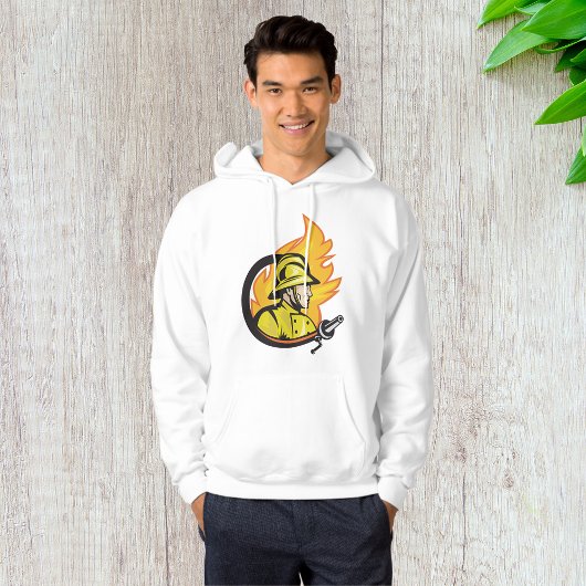 Brandweerman met een Mannen hodie Hoodie