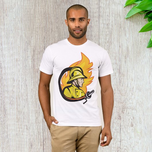 Brandweerman met een Mannen T-shirt