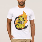 Brandweerman met een Mannen T-shirt (Voorkant)