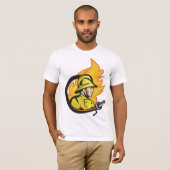 Brandweerman met een Mannen T-shirt (Voorkant volledig)
