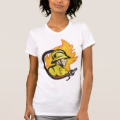 Brandweerman met een slang vrouwen T-shirt (Voorkant)