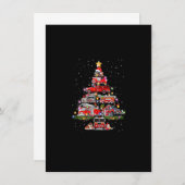 Brandweerman met kerstboomvuur Vrachtwagens Vuurma Kaart (Voorkant / Achterkant)