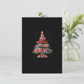 Brandweerman met kerstboomvuur Vrachtwagens Vuurma Kaart (Staand voorkant)