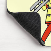 Brandweerman met Ladder Tshirts en cadeaus Muismat (Hoek)