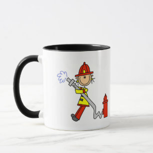 Brandweerman met slang T-shirts en cadeaus Mok