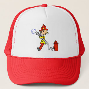 Brandweerman met slang T-shirts en cadeaus Trucker Pet