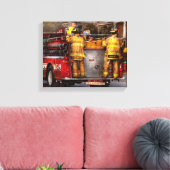 Brandweerman - Metuchen Fire Department Canvas Afdruk (Insitu (Woonkamer))