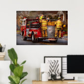 Brandweerman - Metuchen Fire Department Poster (Thuiskantoor)
