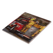 Brandweerman - Metuchen Fire Department Tegeltje (Zijkant)