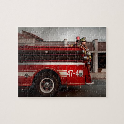 Brandweerman - Metuchen, NJ - Altijd oproepbaar Legpuzzel (Horizontaal)